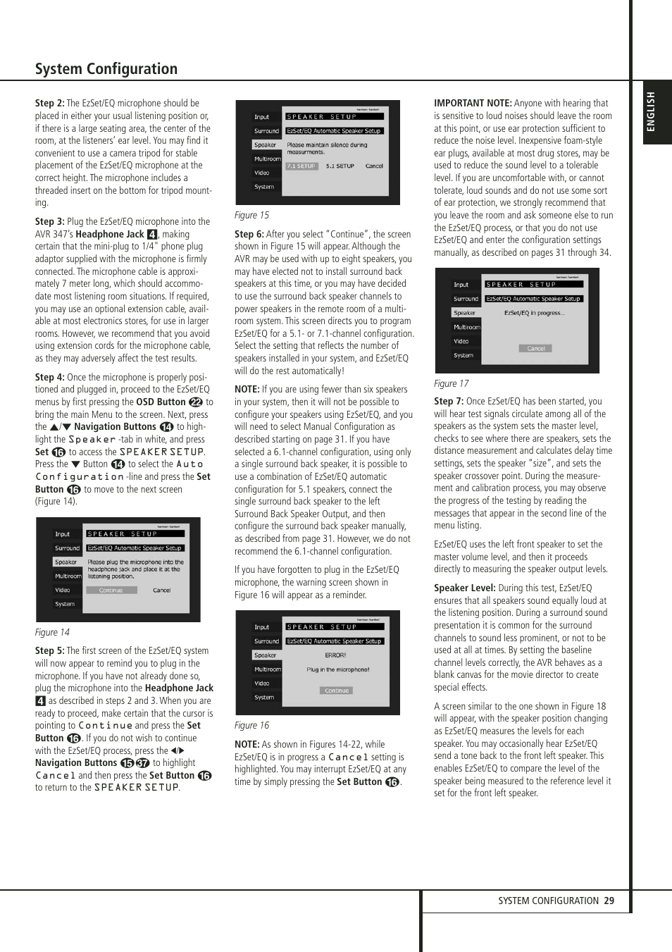 System configuration | Harman-Kardon 347 User Manual | Page 29 / 64