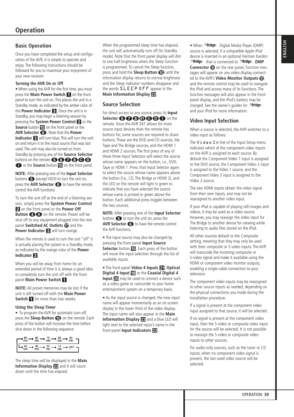 Operation | Harman-Kardon 347 User Manual | Page 39 / 64