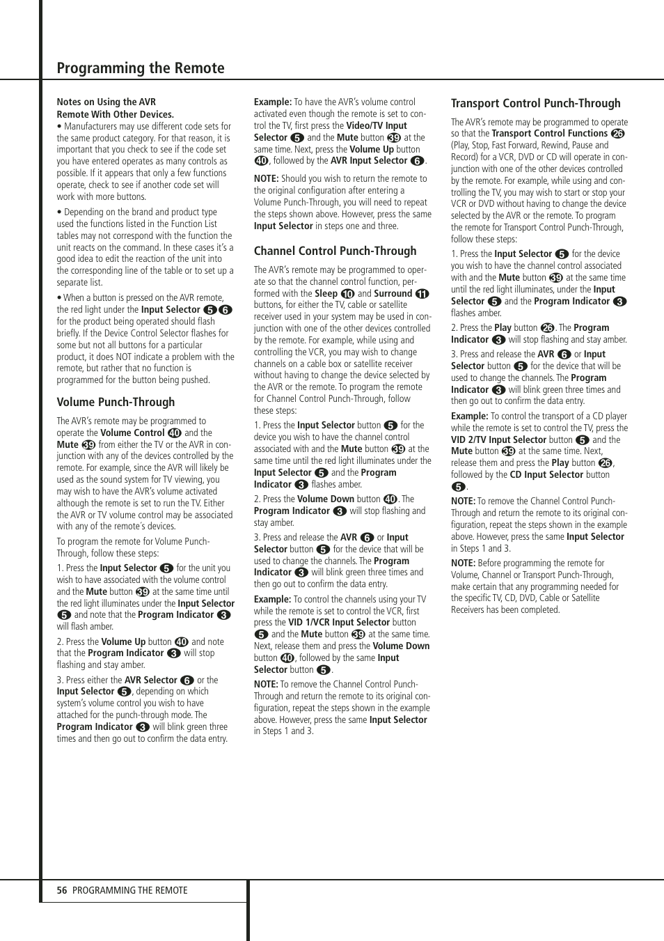 Programming the remote | Harman-Kardon 347 User Manual | Page 56 / 64