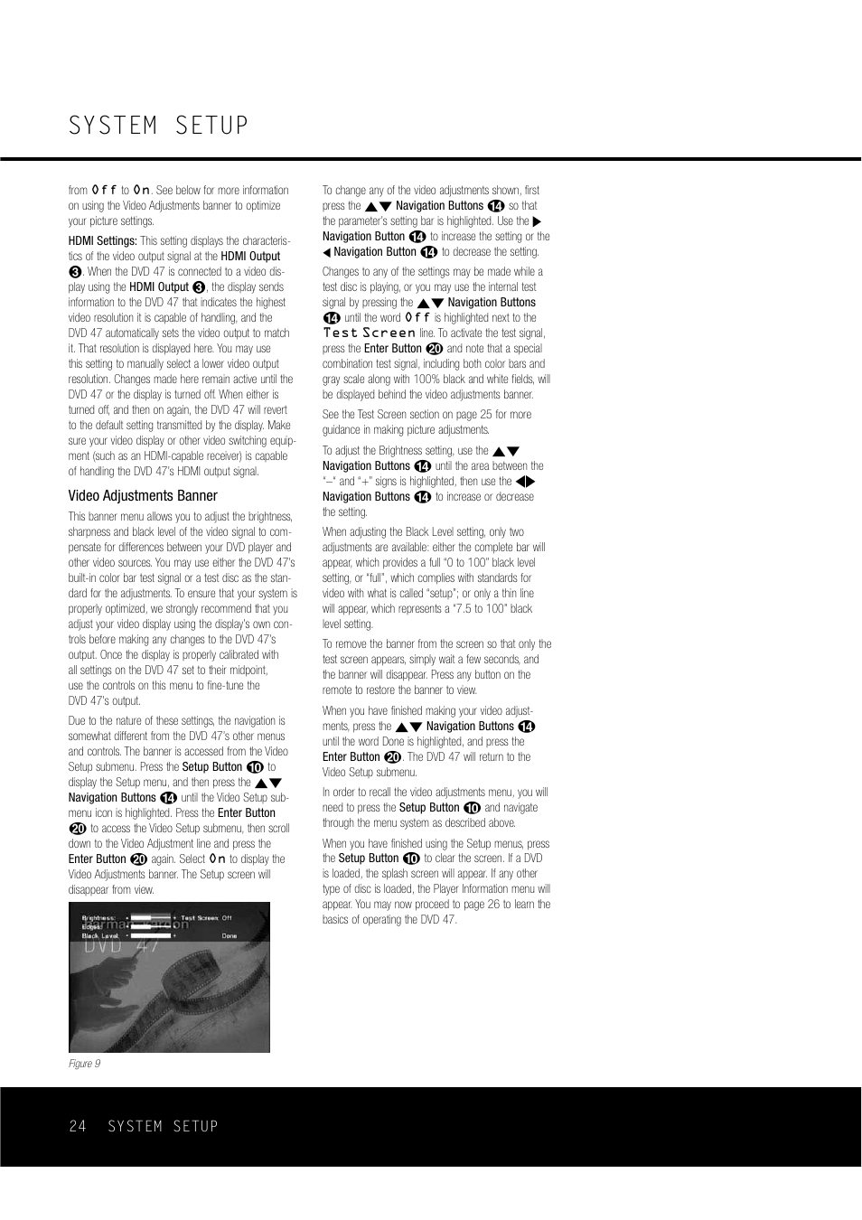 System setup | Harman-Kardon DVD47 User Manual | Page 24 / 40