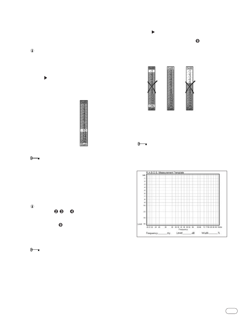 Setting the subwoofer test level, Performing low-frequency measurements | Harman-Kardon II User Manual | Page 15 / 28