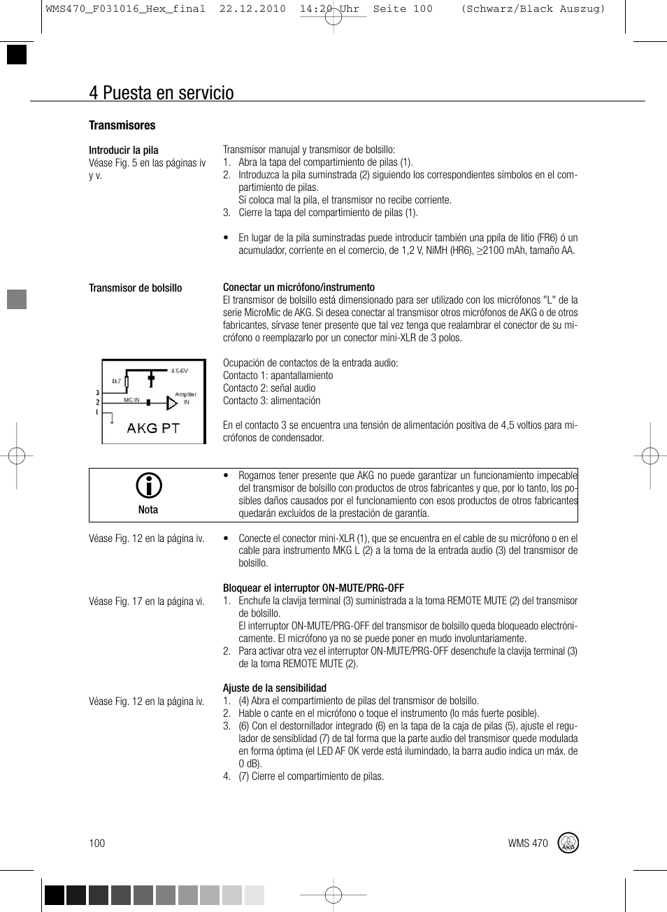 4 puesta en servicio | Harman-Kardon WMS 470 User Manual | Page 106 / 142