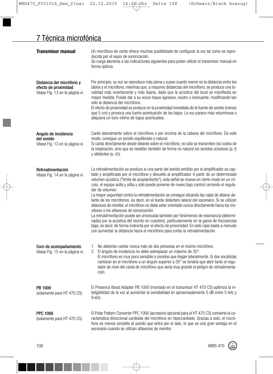 7 técnica microfónica | Harman-Kardon WMS 470 User Manual | Page 114 / 142
