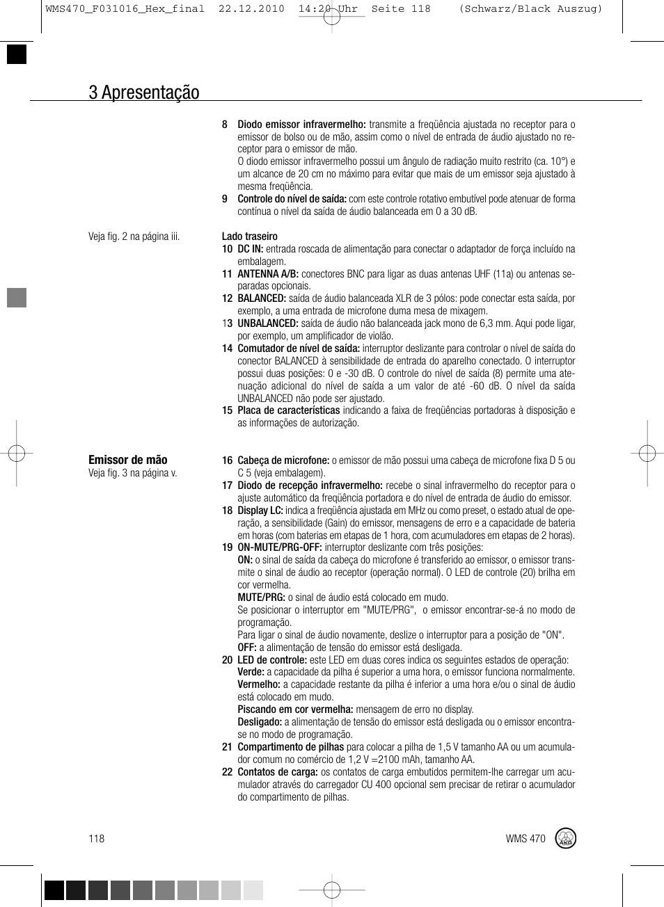 3 apresentação | Harman-Kardon WMS 470 User Manual | Page 124 / 142