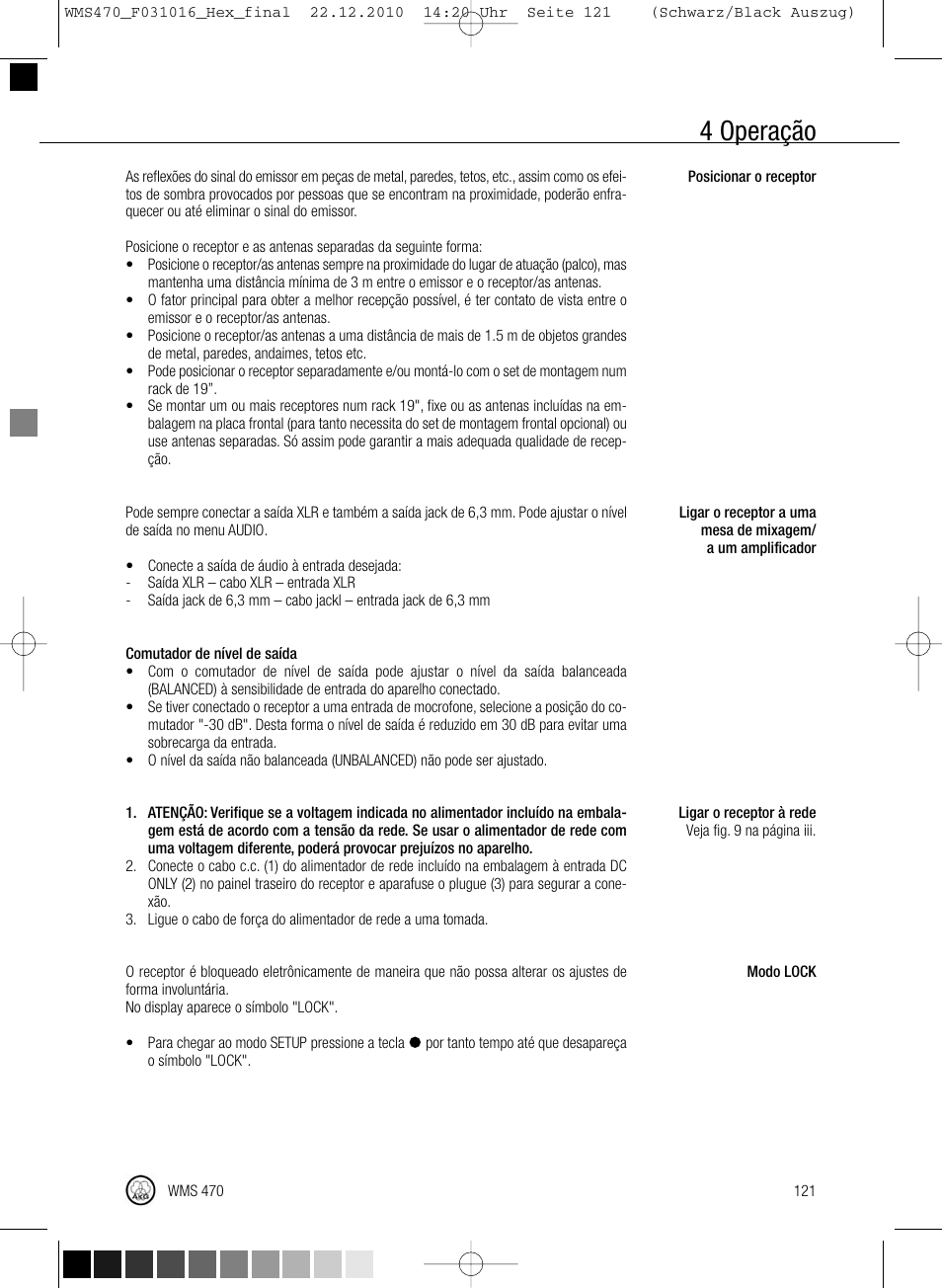 4 operação | Harman-Kardon WMS 470 User Manual | Page 127 / 142