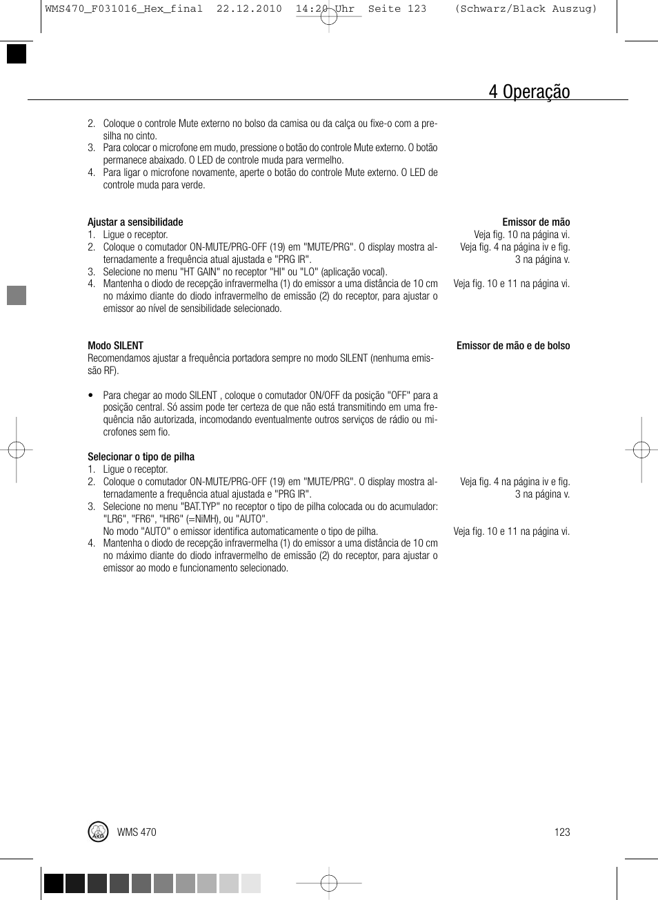 4 operação | Harman-Kardon WMS 470 User Manual | Page 129 / 142
