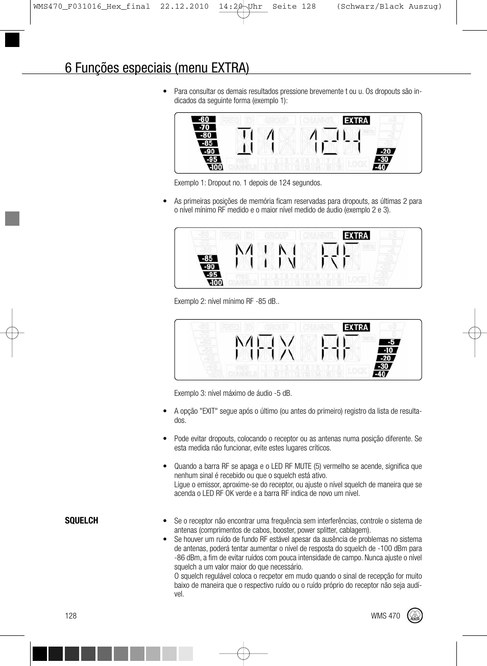 6 funções especiais (menu extra) | Harman-Kardon WMS 470 User Manual | Page 134 / 142
