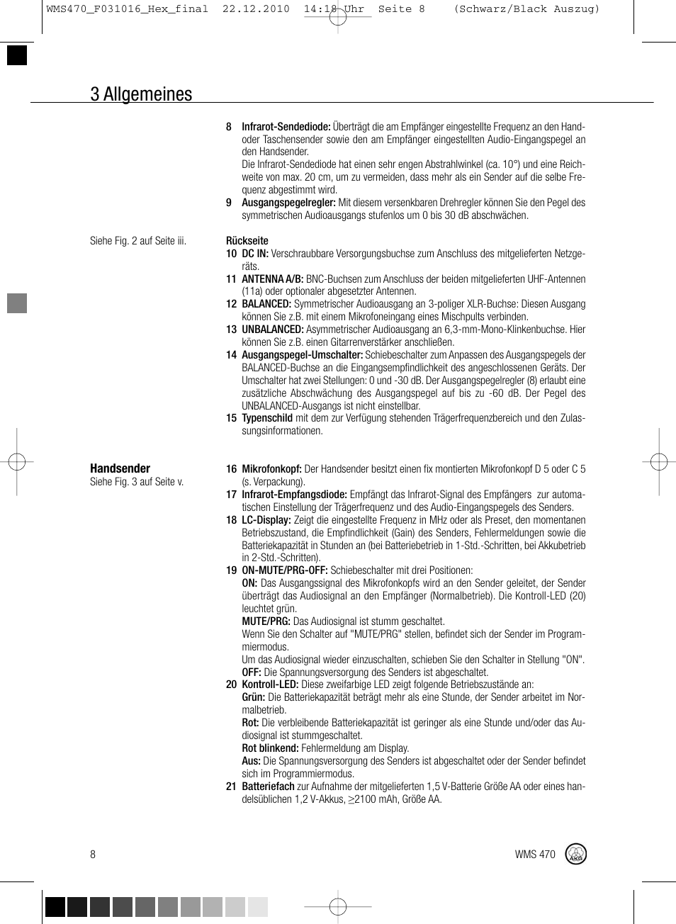 3 allgemeines | Harman-Kardon WMS 470 User Manual | Page 14 / 142