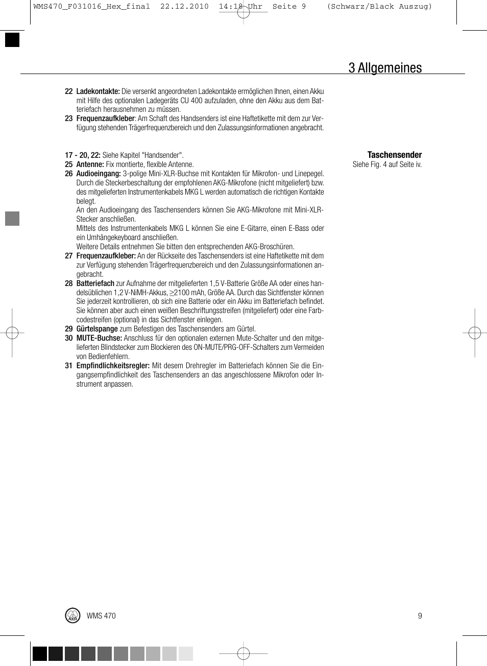 3 allgemeines | Harman-Kardon WMS 470 User Manual | Page 15 / 142