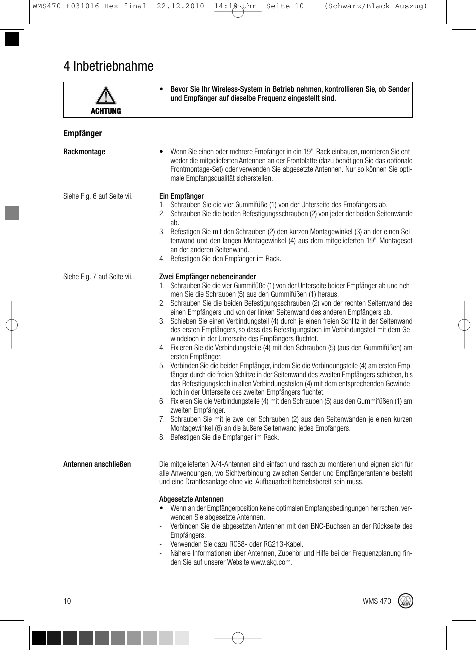 4 inbetriebnahme | Harman-Kardon WMS 470 User Manual | Page 16 / 142