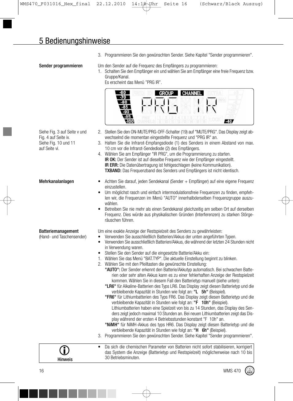 5 bedienungshinweise | Harman-Kardon WMS 470 User Manual | Page 22 / 142