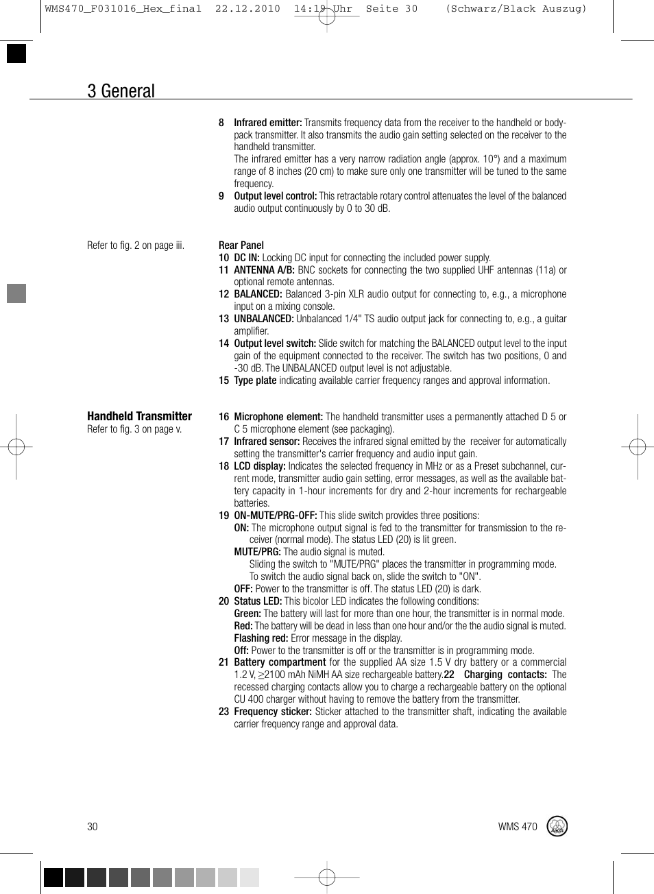3 general | Harman-Kardon WMS 470 User Manual | Page 36 / 142
