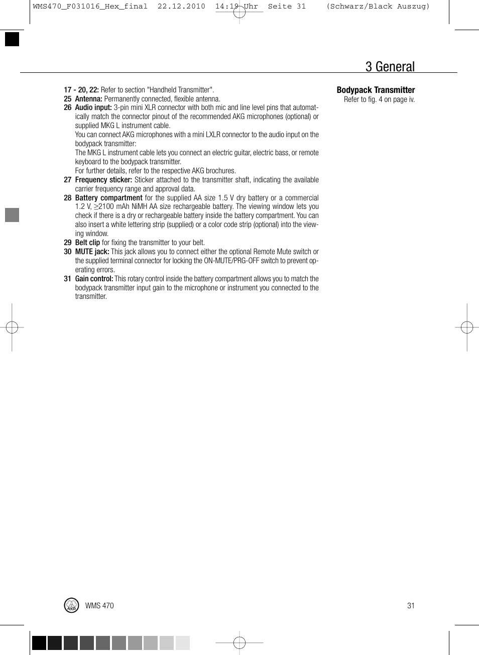 3 general | Harman-Kardon WMS 470 User Manual | Page 37 / 142