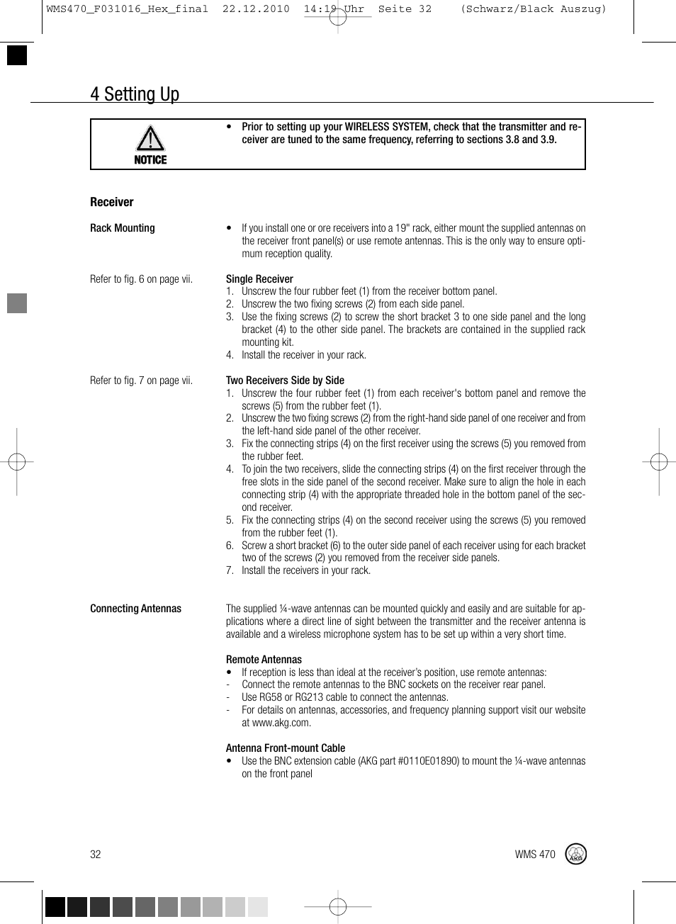 4 setting up | Harman-Kardon WMS 470 User Manual | Page 38 / 142