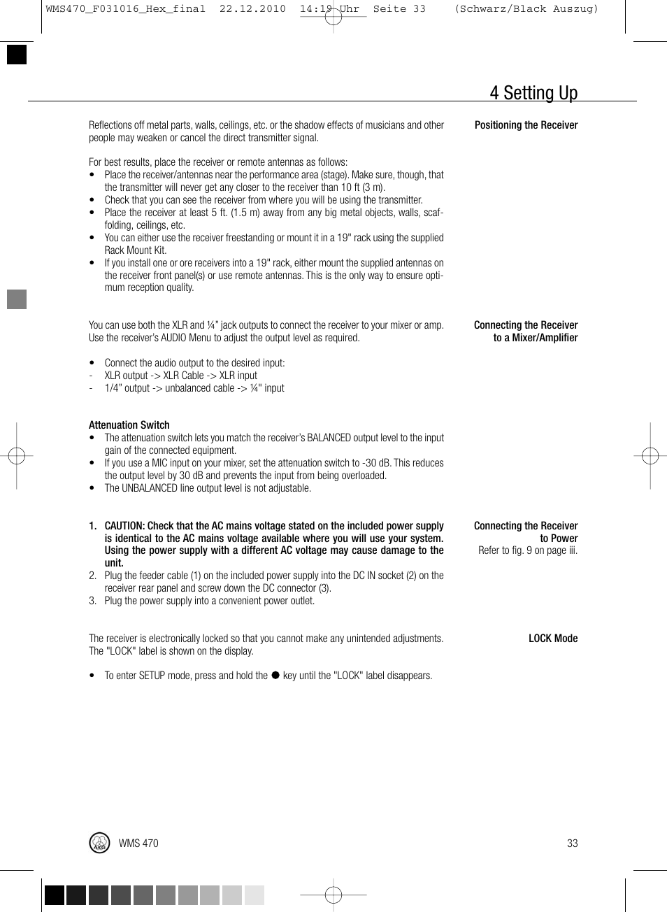 4 setting up | Harman-Kardon WMS 470 User Manual | Page 39 / 142