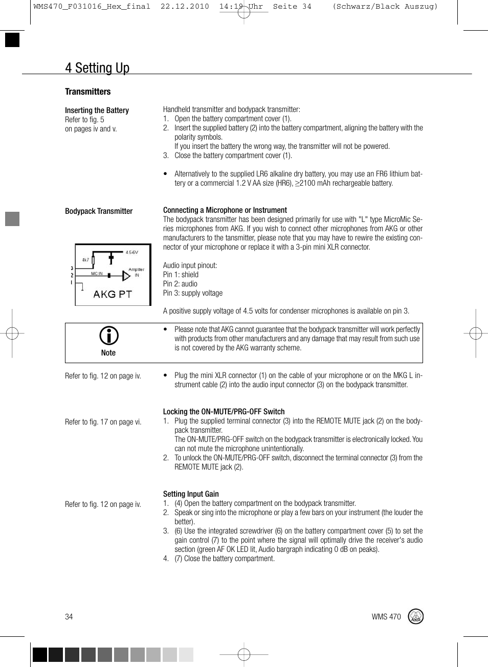 4 setting up | Harman-Kardon WMS 470 User Manual | Page 40 / 142