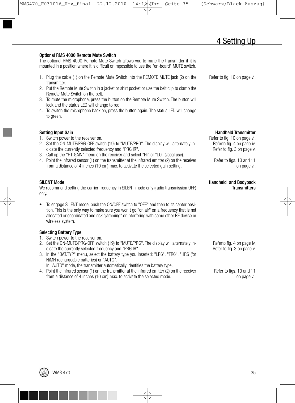 4 setting up | Harman-Kardon WMS 470 User Manual | Page 41 / 142