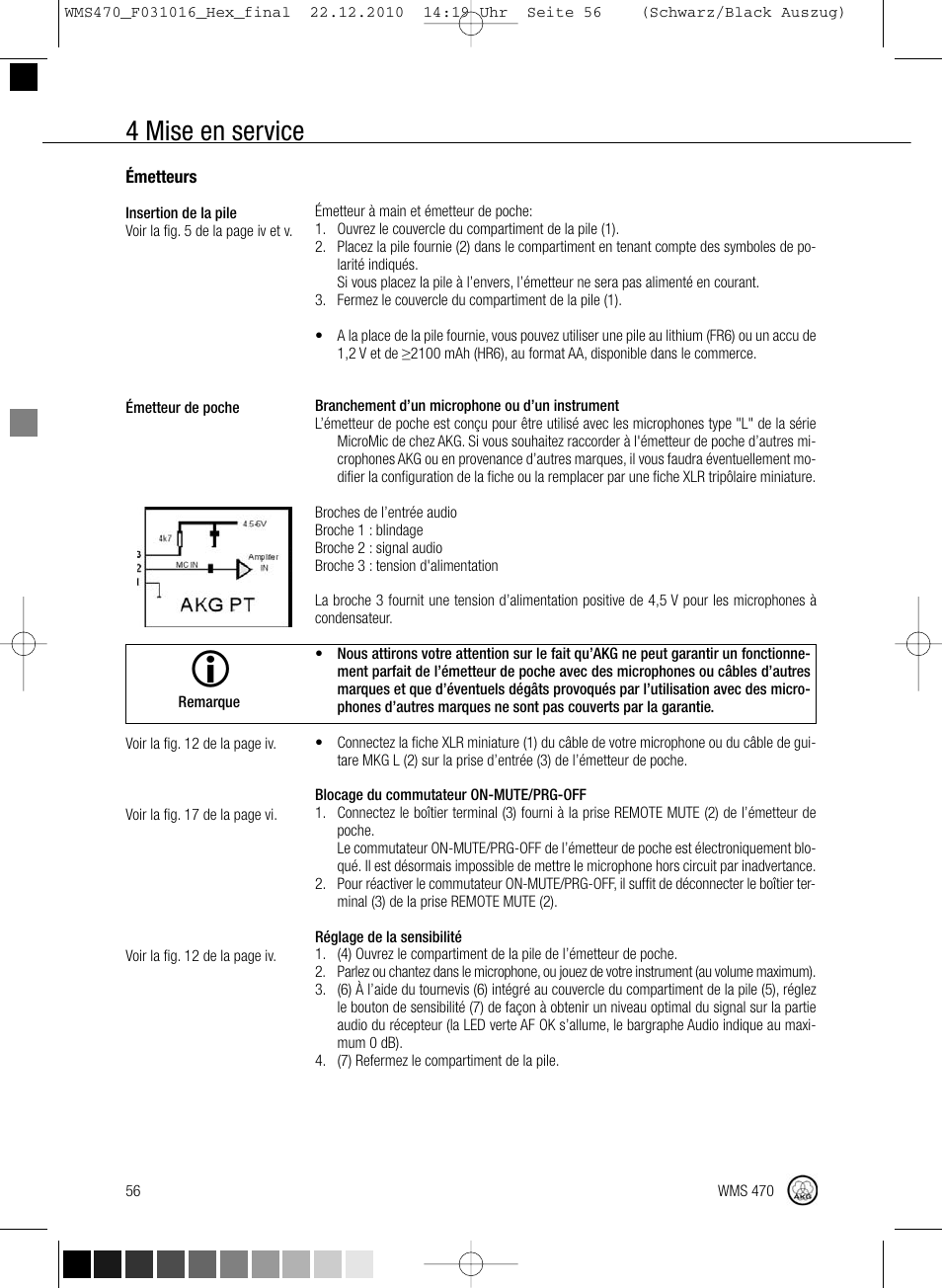 4 mise en service | Harman-Kardon WMS 470 User Manual | Page 62 / 142