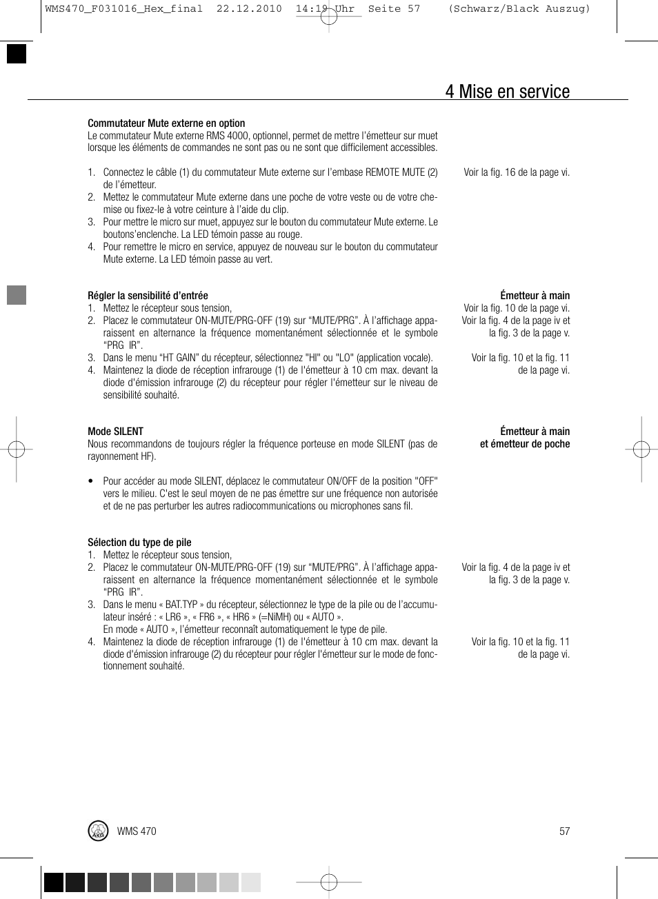 4 mise en service | Harman-Kardon WMS 470 User Manual | Page 63 / 142