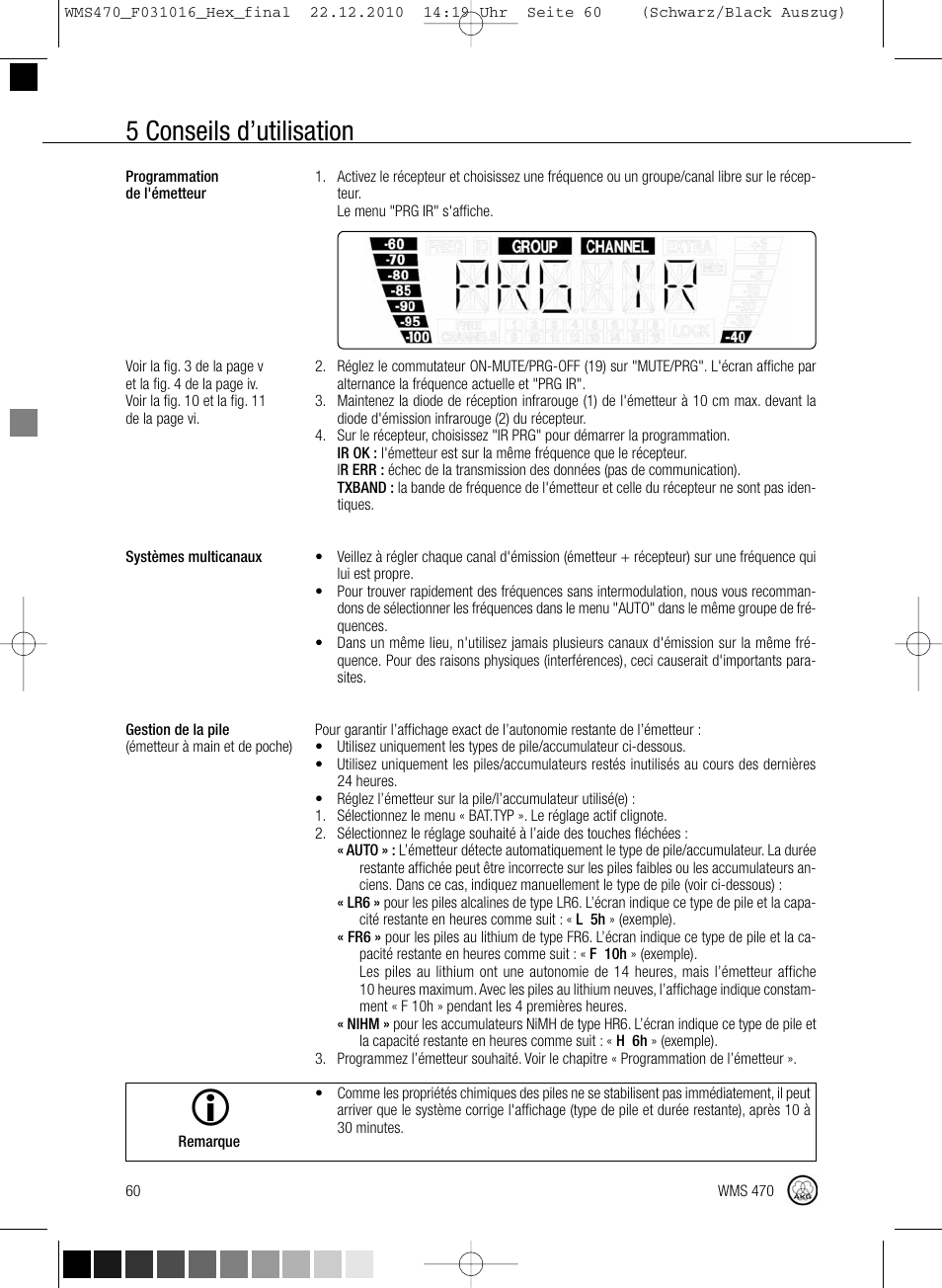 5 conseils d’utilisation | Harman-Kardon WMS 470 User Manual | Page 66 / 142