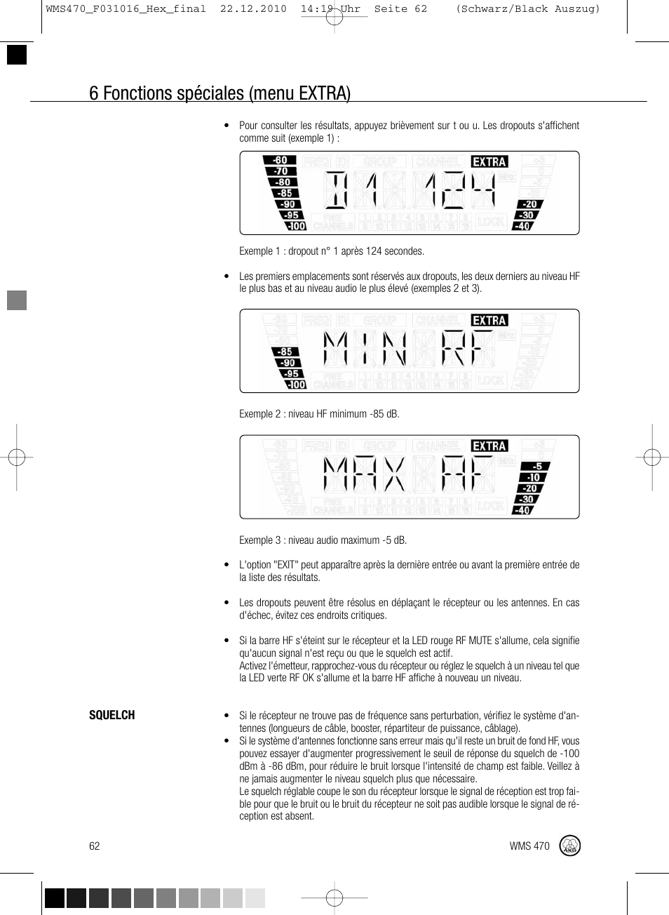 6 fonctions spéciales (menu extra) | Harman-Kardon WMS 470 User Manual | Page 68 / 142