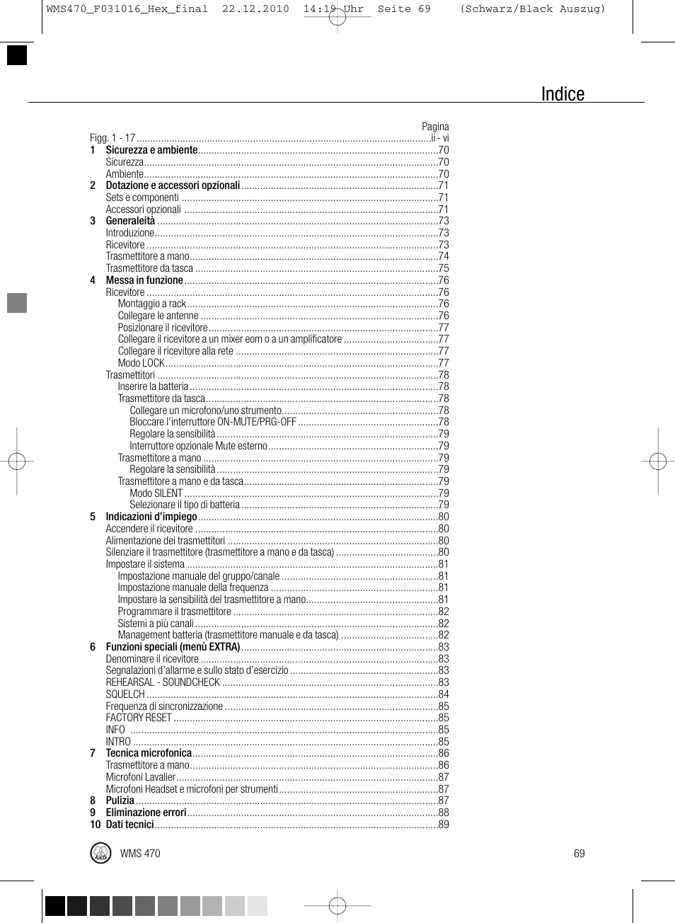 Indice | Harman-Kardon WMS 470 User Manual | Page 75 / 142