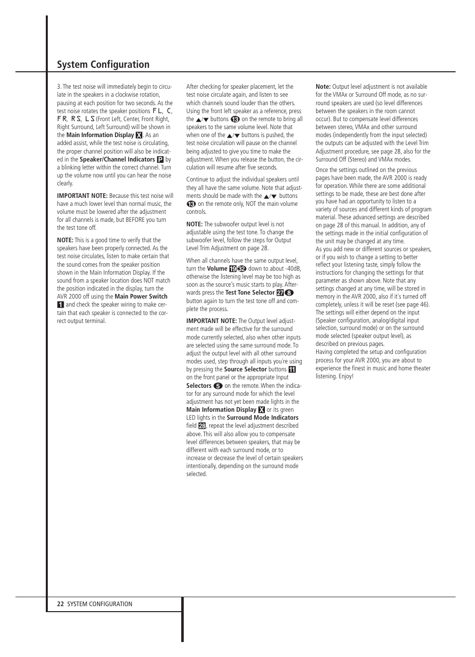 System configuration | Harman-Kardon AVR 2000 User Manual | Page 22 / 48