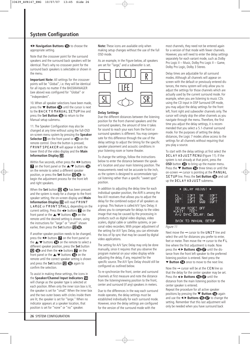 System configuration | Harman-Kardon AVR 147 User Manual | Page 26 / 52