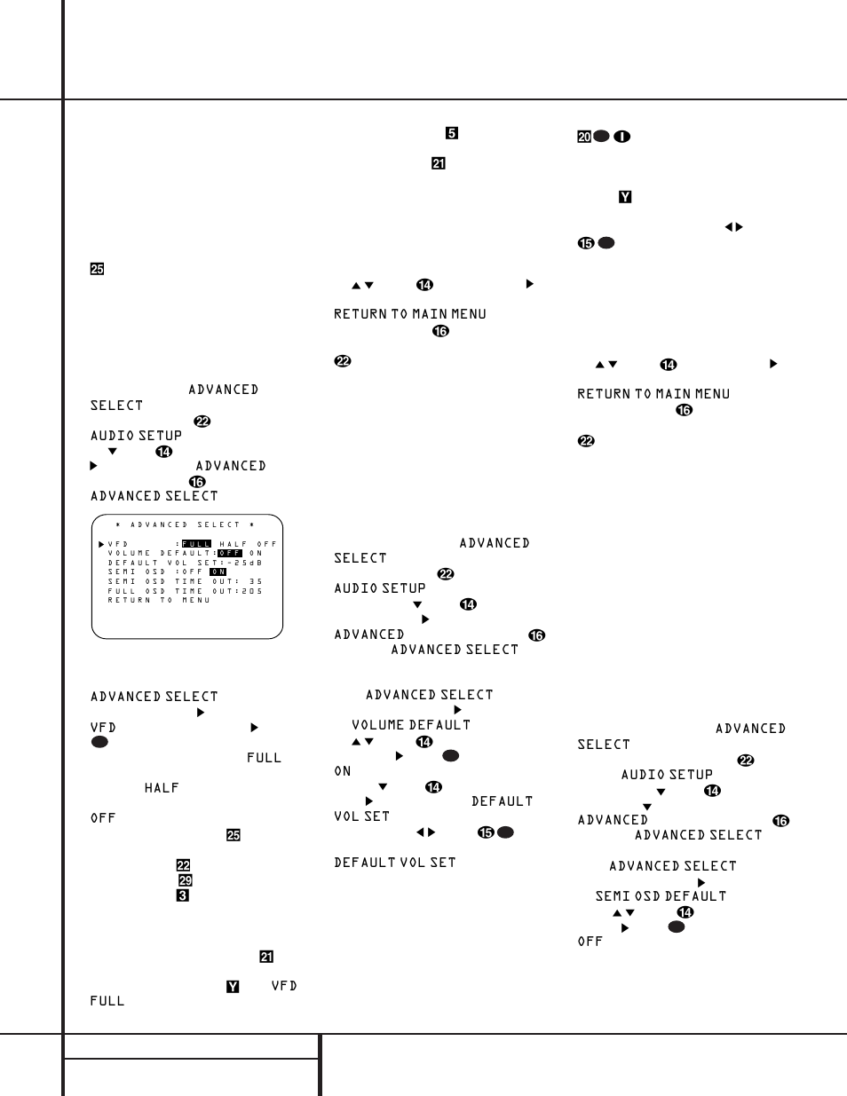 Advanced features, 32 advanced features | Harman-Kardon AVR 310 User Manual | Page 32 / 54