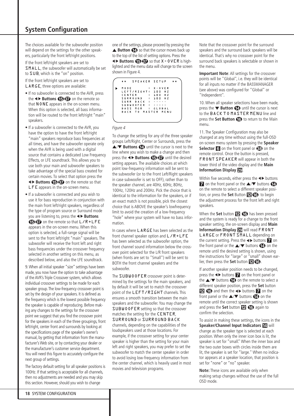 System configuration | Harman-Kardon AVR 135 User Manual | Page 18 / 42