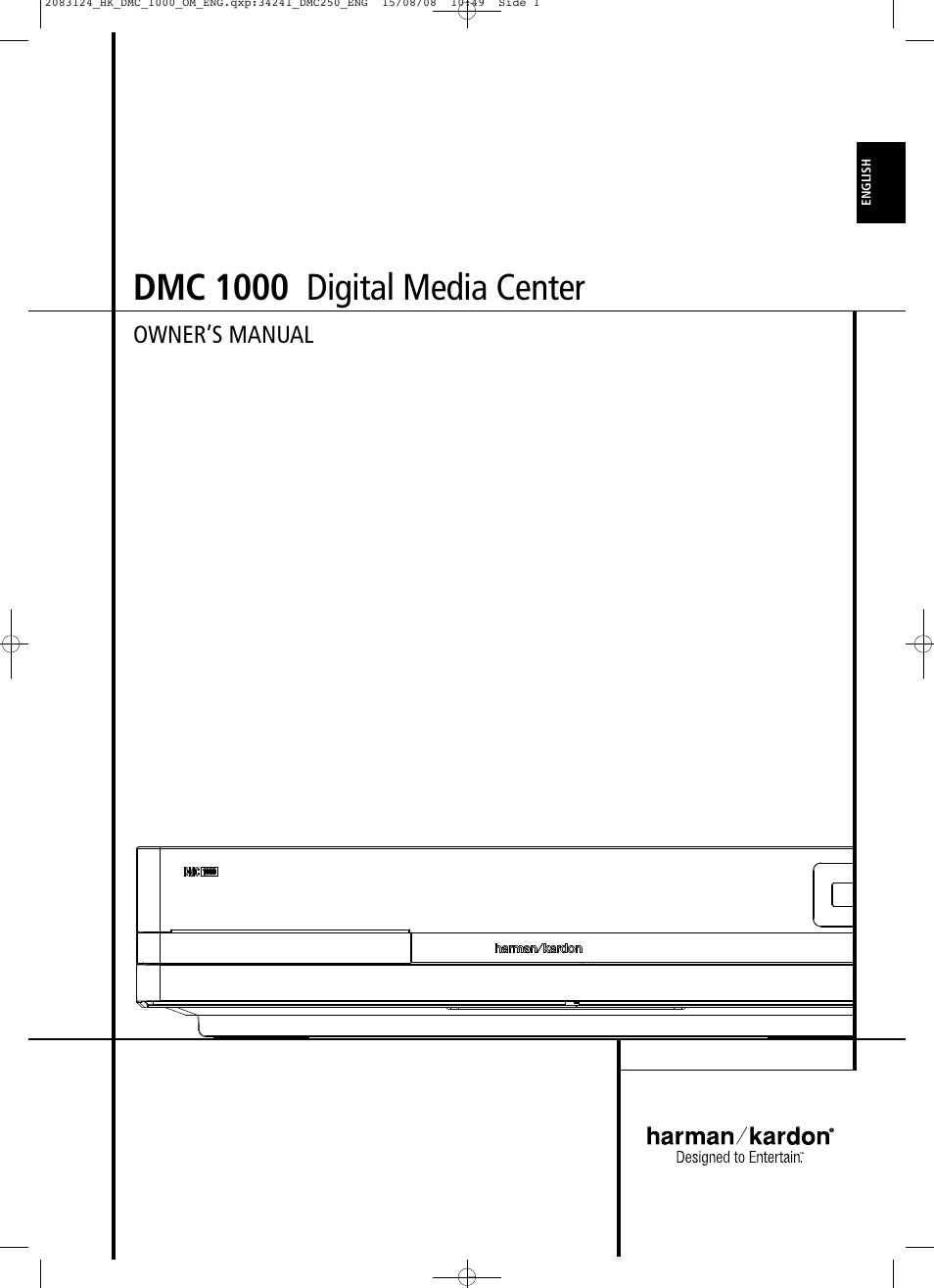 Harman-Kardon DMC 1000 User Manual | 42 pages