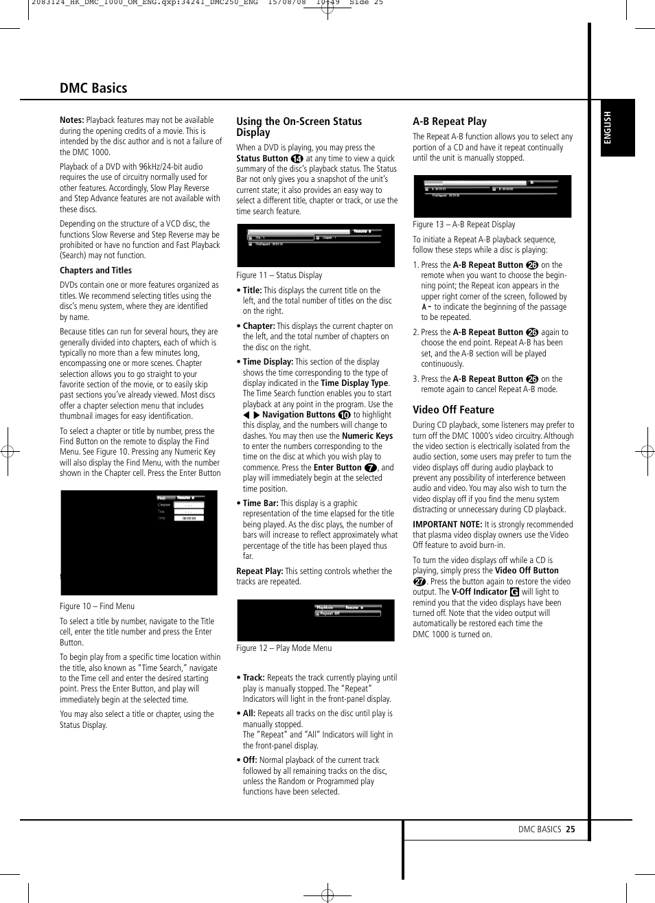 Dmc basics | Harman-Kardon DMC 1000 User Manual | Page 25 / 42