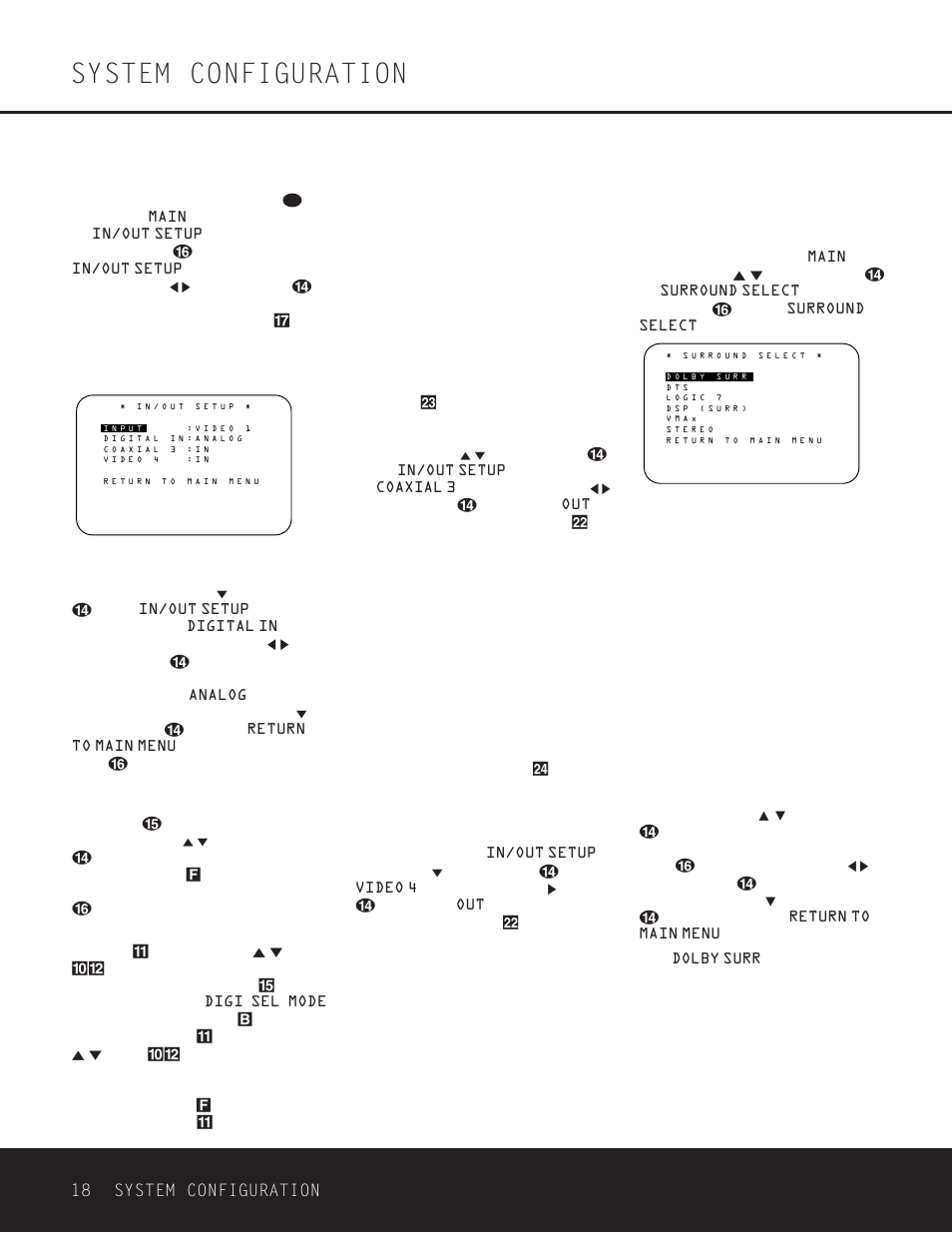 System configuration, 18 system configuration, Input setup | Harman-Kardon DPR 1001 User Manual | Page 18 / 44