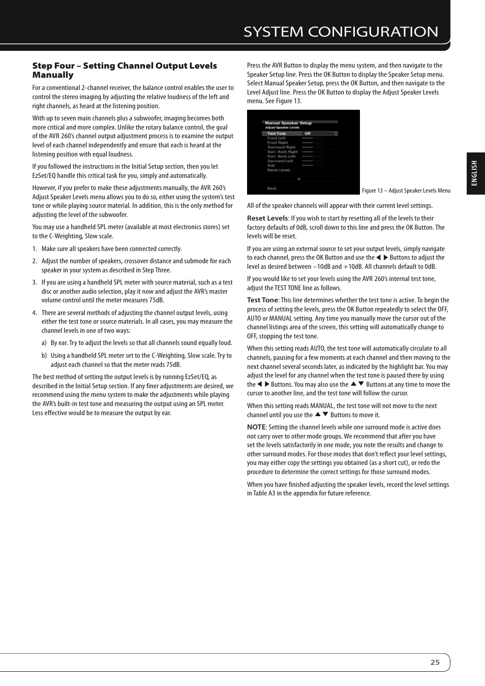 System configuration | Harman-Kardon AVR 260 User Manual | Page 25 / 54