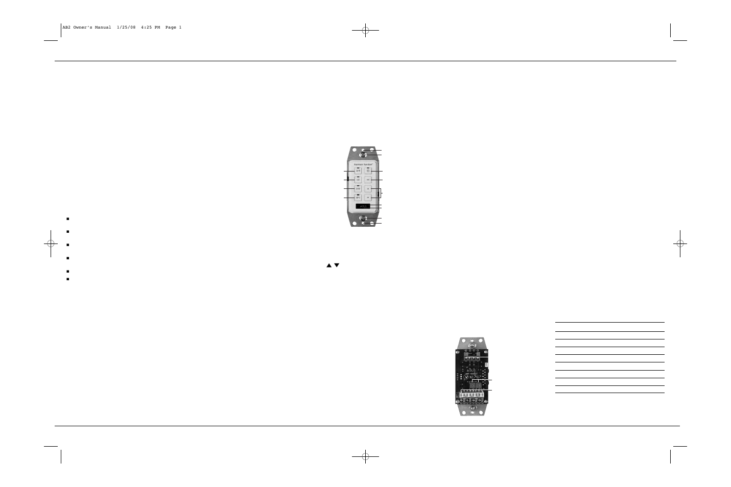 Harman-Kardon AB 2 User Manual | 2 pages
