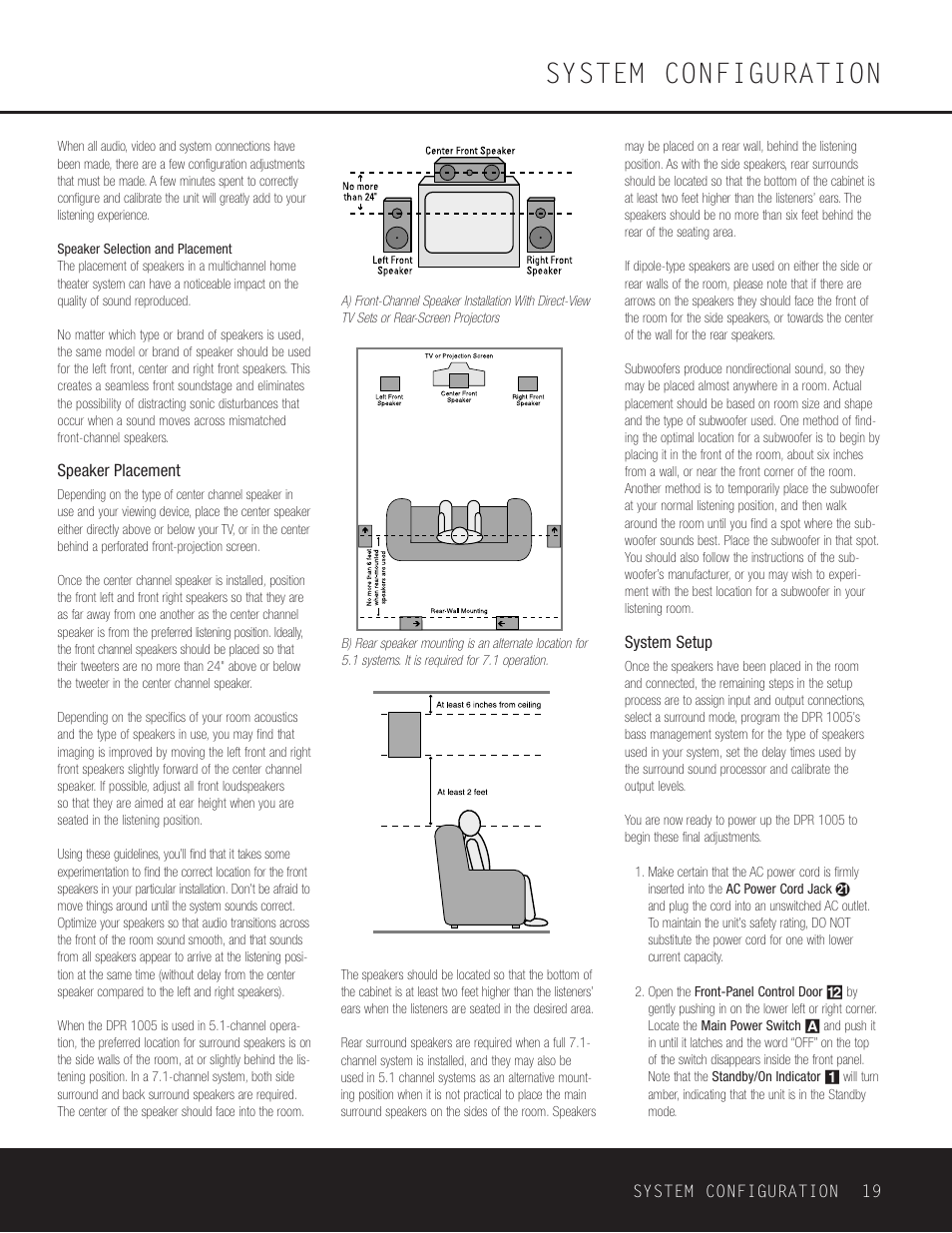 System configuration | Harman-Kardon DPR 1005 User Manual | Page 19 / 52