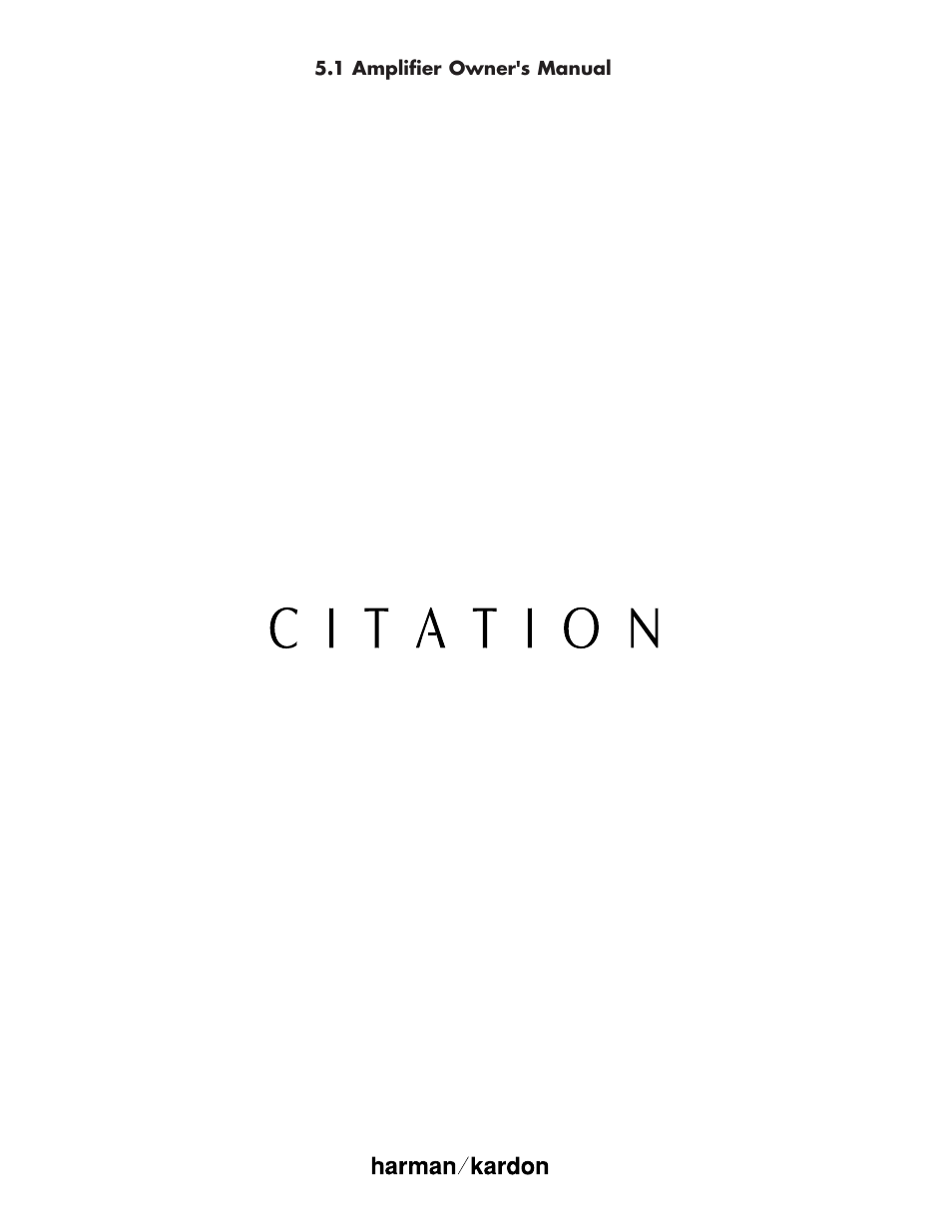 Harman-Kardon CITATION 5.1 User Manual | 24 pages