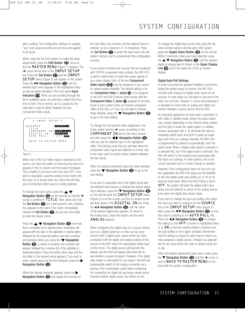 System configuration | Harman-Kardon AVR 435 User Manual | Page 21 / 60