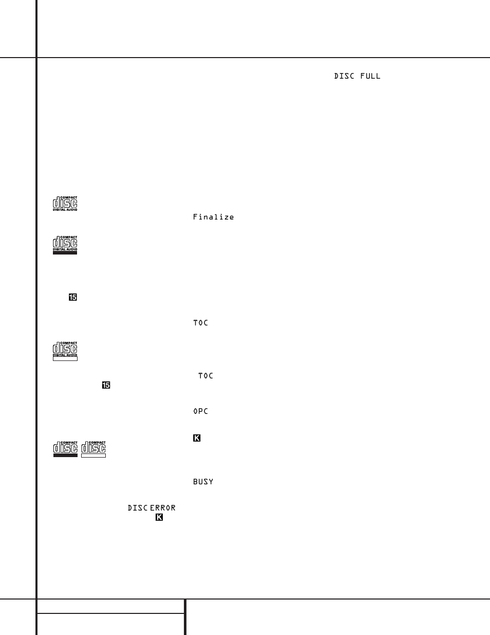 Cd recording basics, 14 cd recording basics | Harman-Kardon CDR 2 User Manual | Page 14 / 24