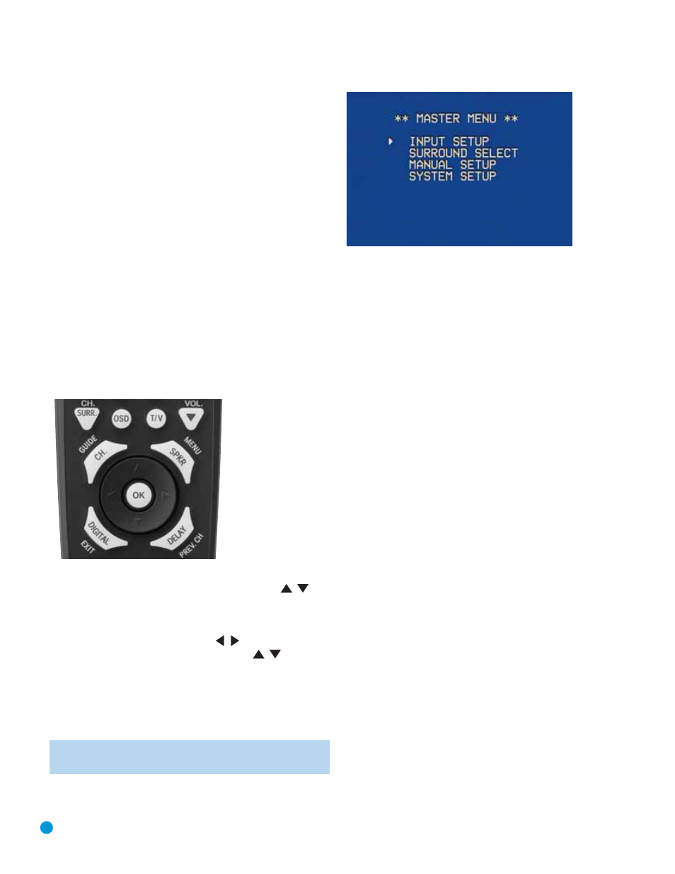 Initial setup, Using the on-screen menu system, Step one – determine speaker size | Harman-Kardon AVR 154 User Manual | Page 28 / 60