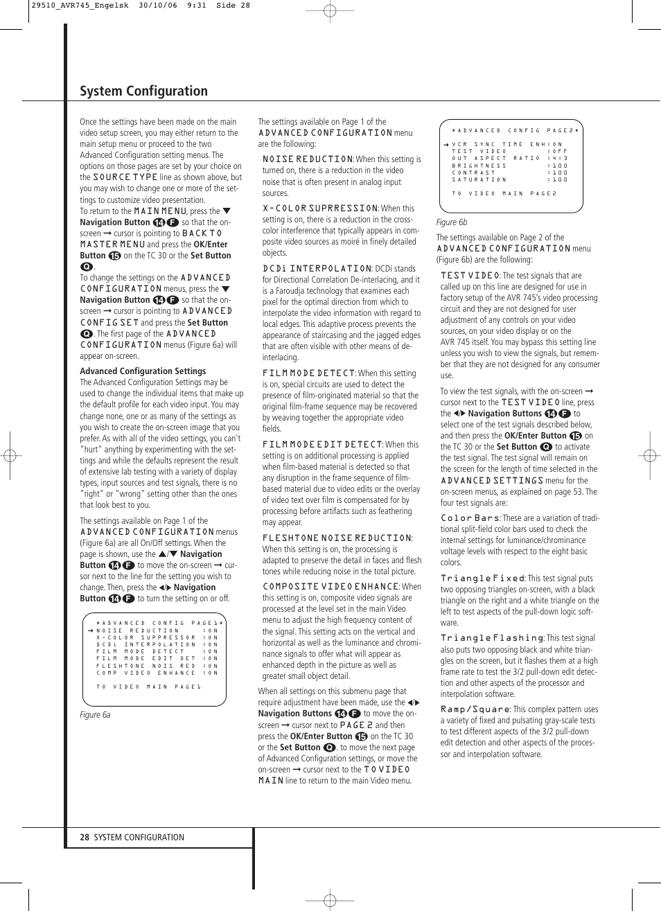 System configuration | Harman-Kardon AVR 745 User Manual | Page 28 / 64