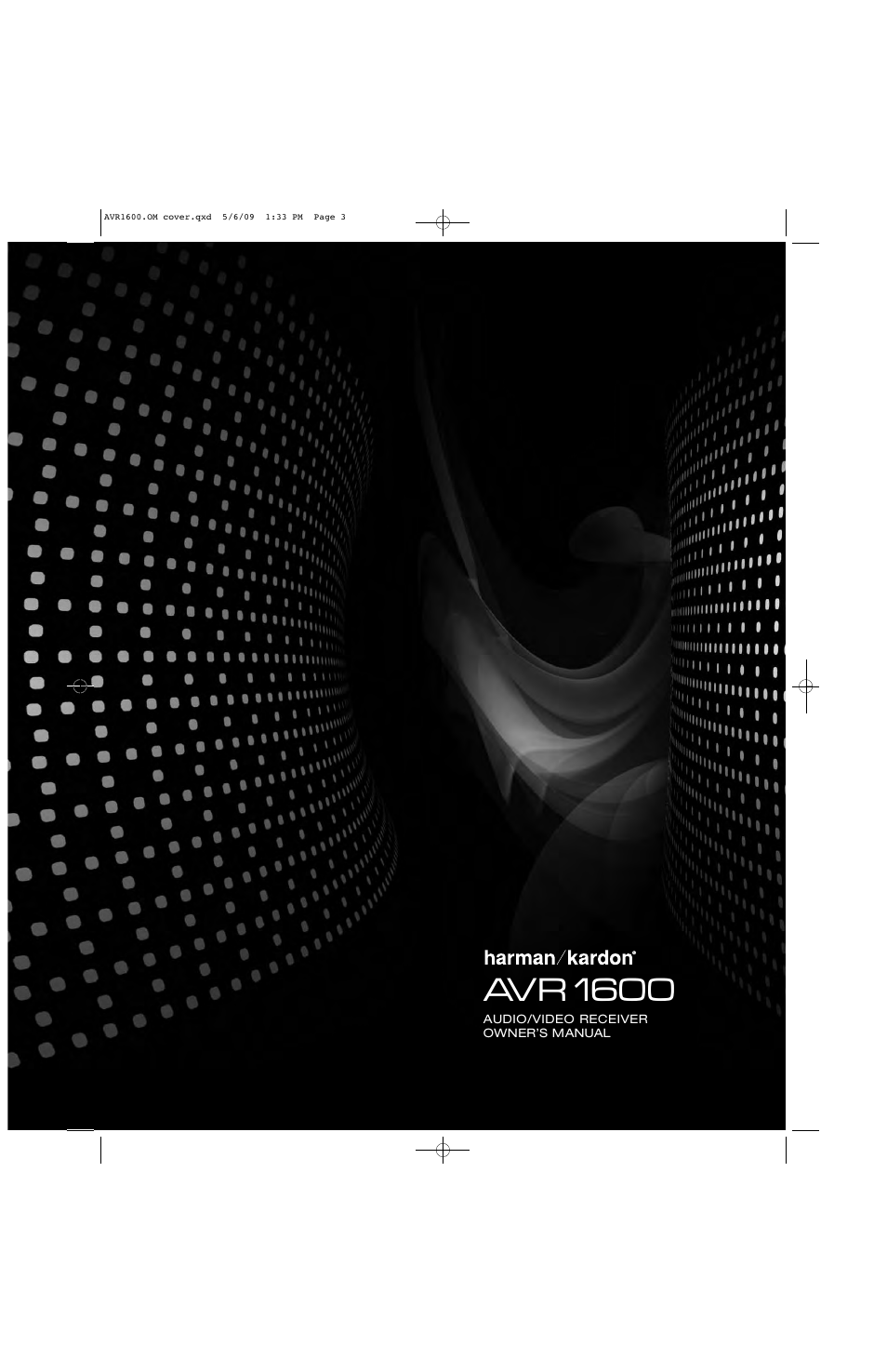 Harman-Kardon AVR 1600 User Manual | 54 pages