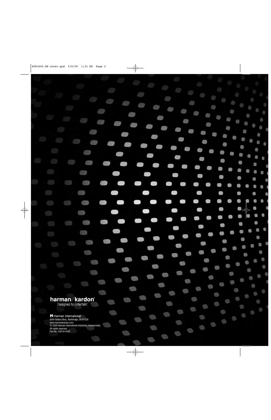 Harman-Kardon AVR 1600 User Manual | Page 54 / 54