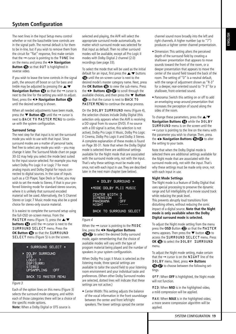 System configuration | Harman-Kardon AVR 155 User Manual | Page 19 / 52