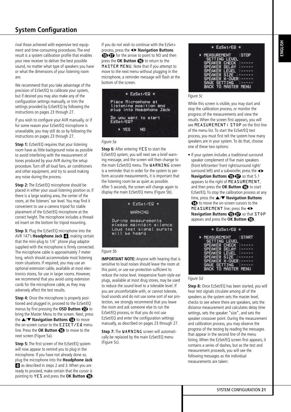 System configuration | Harman-Kardon AVR 155 User Manual | Page 21 / 52