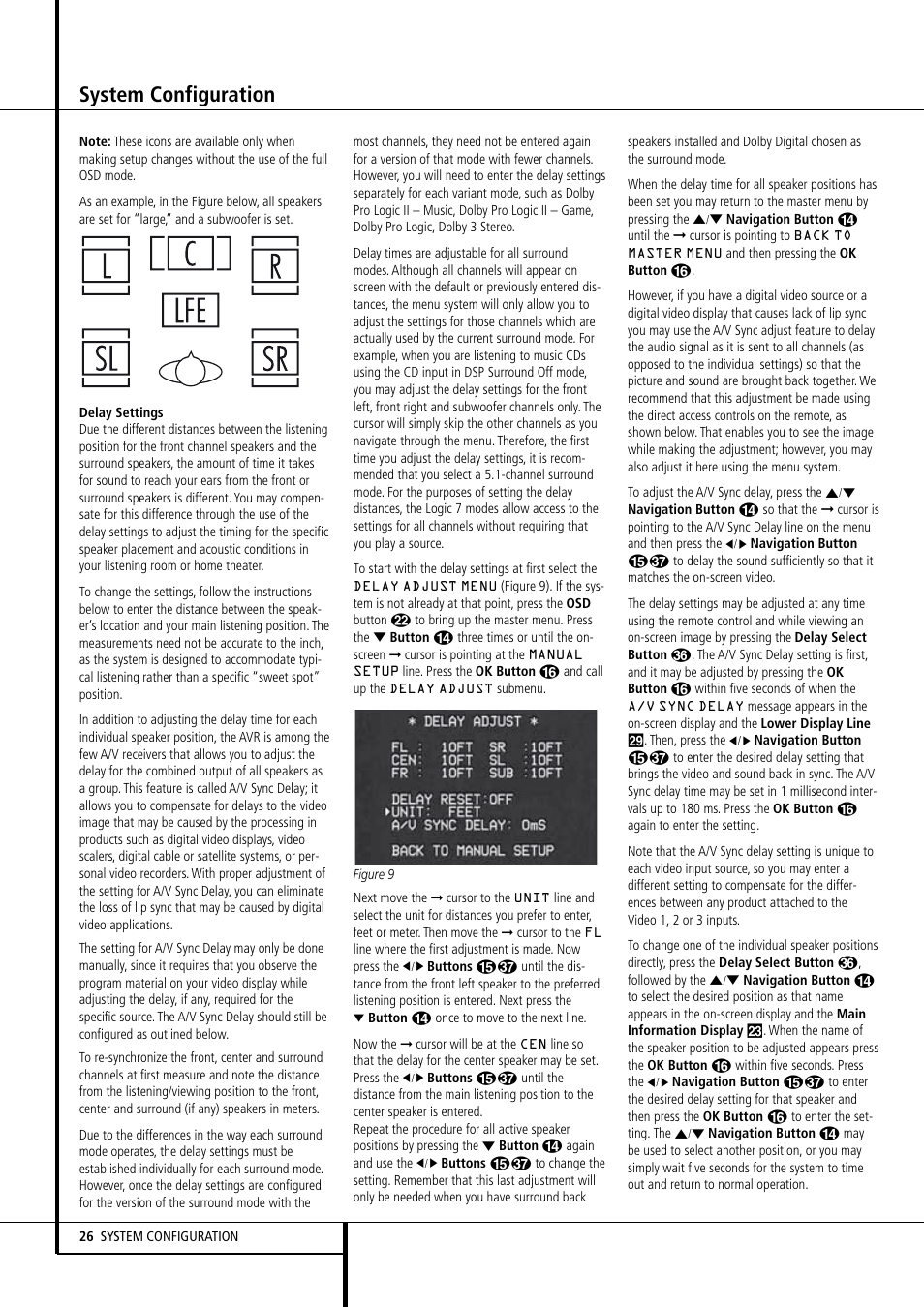 System configuration | Harman-Kardon AVR 155 User Manual | Page 26 / 52