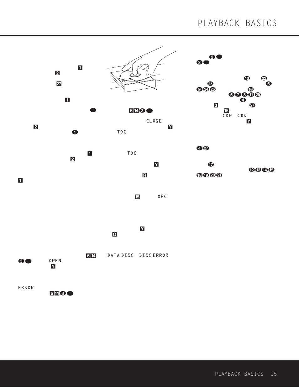 Playback basics | Harman-Kardon CDR 26 User Manual | Page 15 / 24