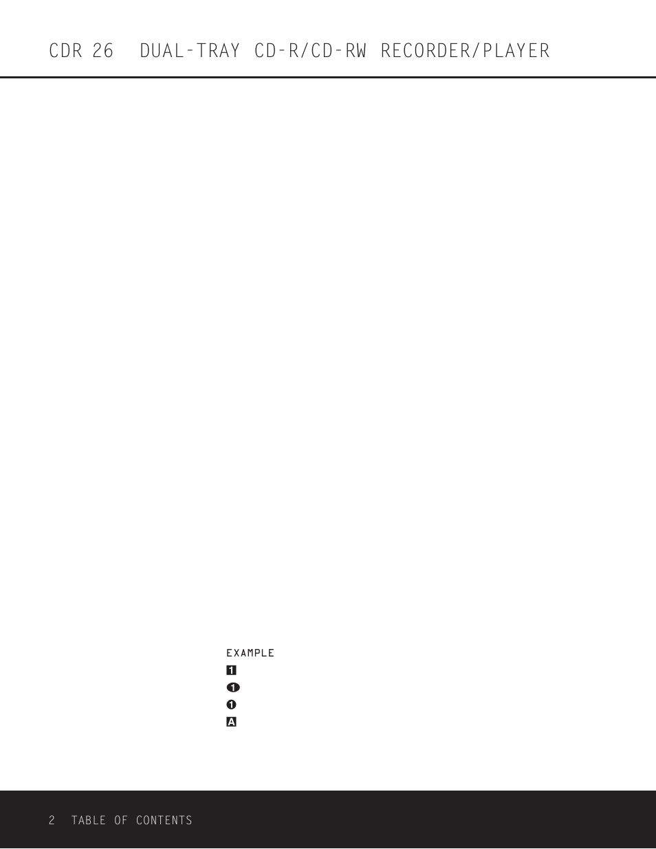 Cdr 26 dual-tray cd-r/cd-rw recorder/player | Harman-Kardon CDR 26 User Manual | Page 2 / 24