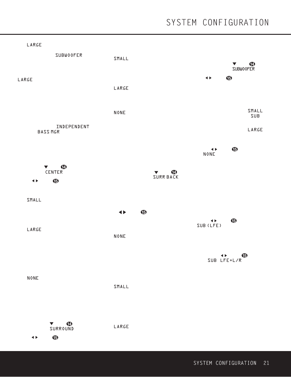 System configuration, System configuration 21 | Harman-Kardon AVR 330 User Manual | Page 21 / 56