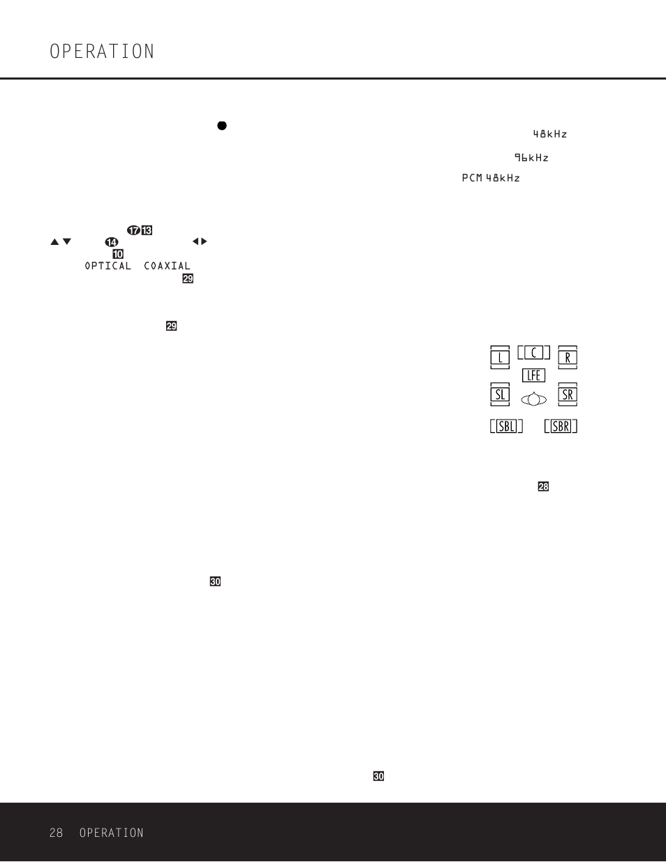Operation | Harman-Kardon AVR 330 User Manual | Page 28 / 56